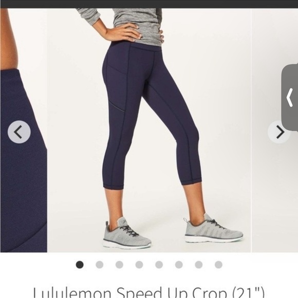 Lululemon leggings womens Speed Up Crop (21") Midnight Navy size 4 - Picture 6 of 12